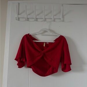 Red Women's Crop Top
